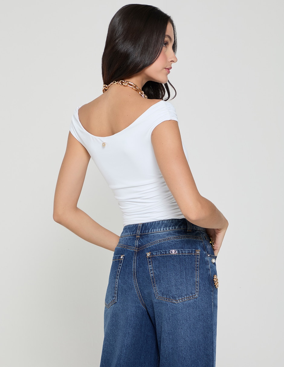 Body STUDIO F cuello Con escote escote Bardot para mujer 3