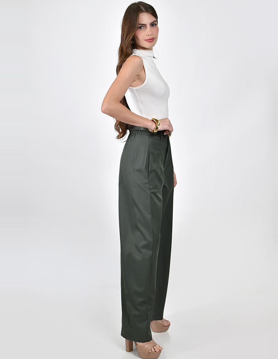 Pantalón De vestir No aplica Amplio para mujer 2