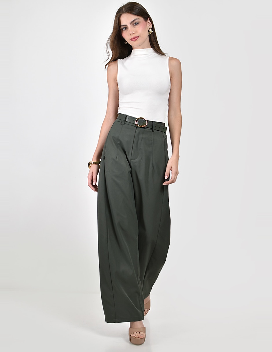 Pantalón De vestir No aplica Amplio para mujer 5