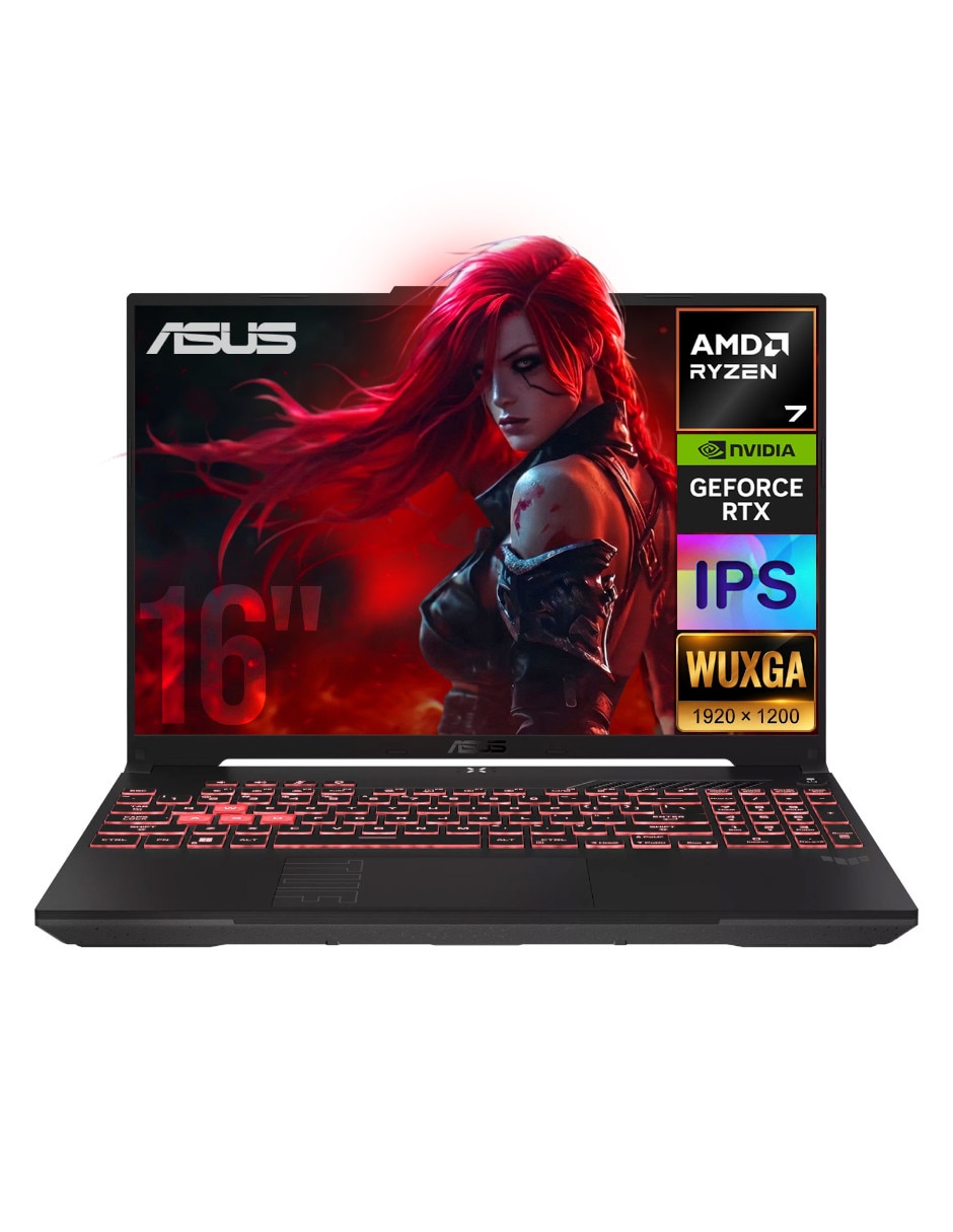 Laptop gamer No 16 pulgadas WUXGA AMD Ryzen 7 NVIDIA GeForce RTX 4050 32 GB RAM No aplica 512 GB
