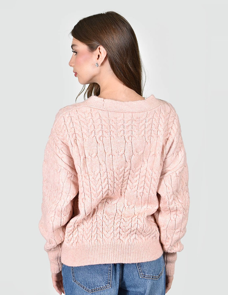 Suéter ROMAN FASHION cuello V para mujer 4