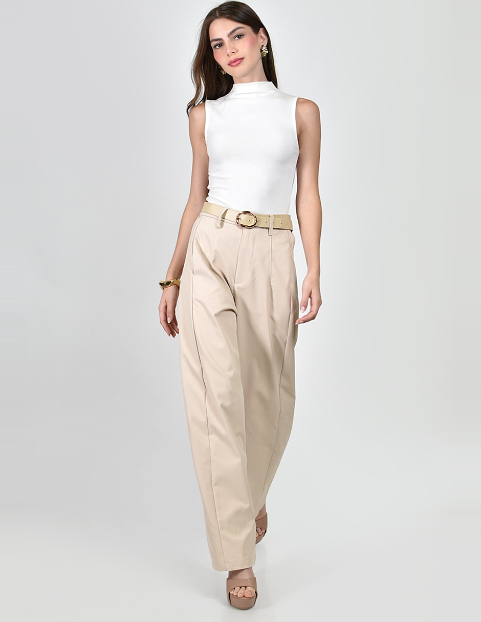 Pantalón De vestir No aplica Amplio para mujer