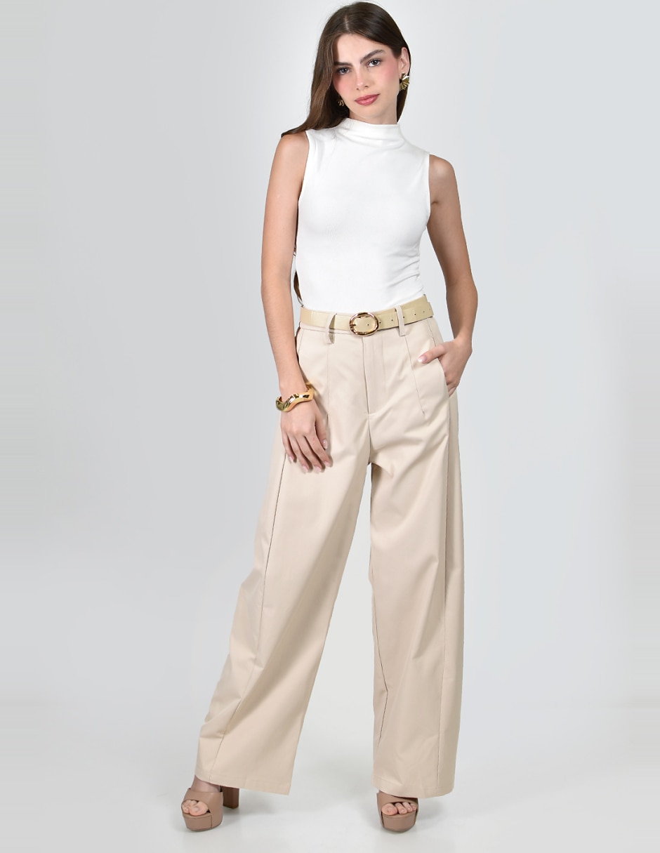 Pantalón De vestir No aplica Amplio para mujer 4