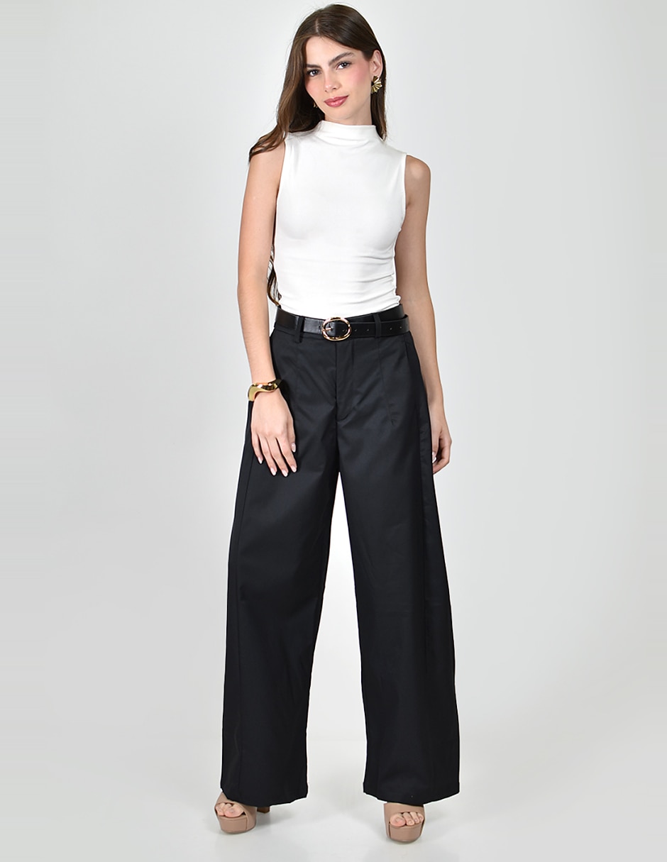 Pantalón De vestir No aplica Amplio para mujer 4