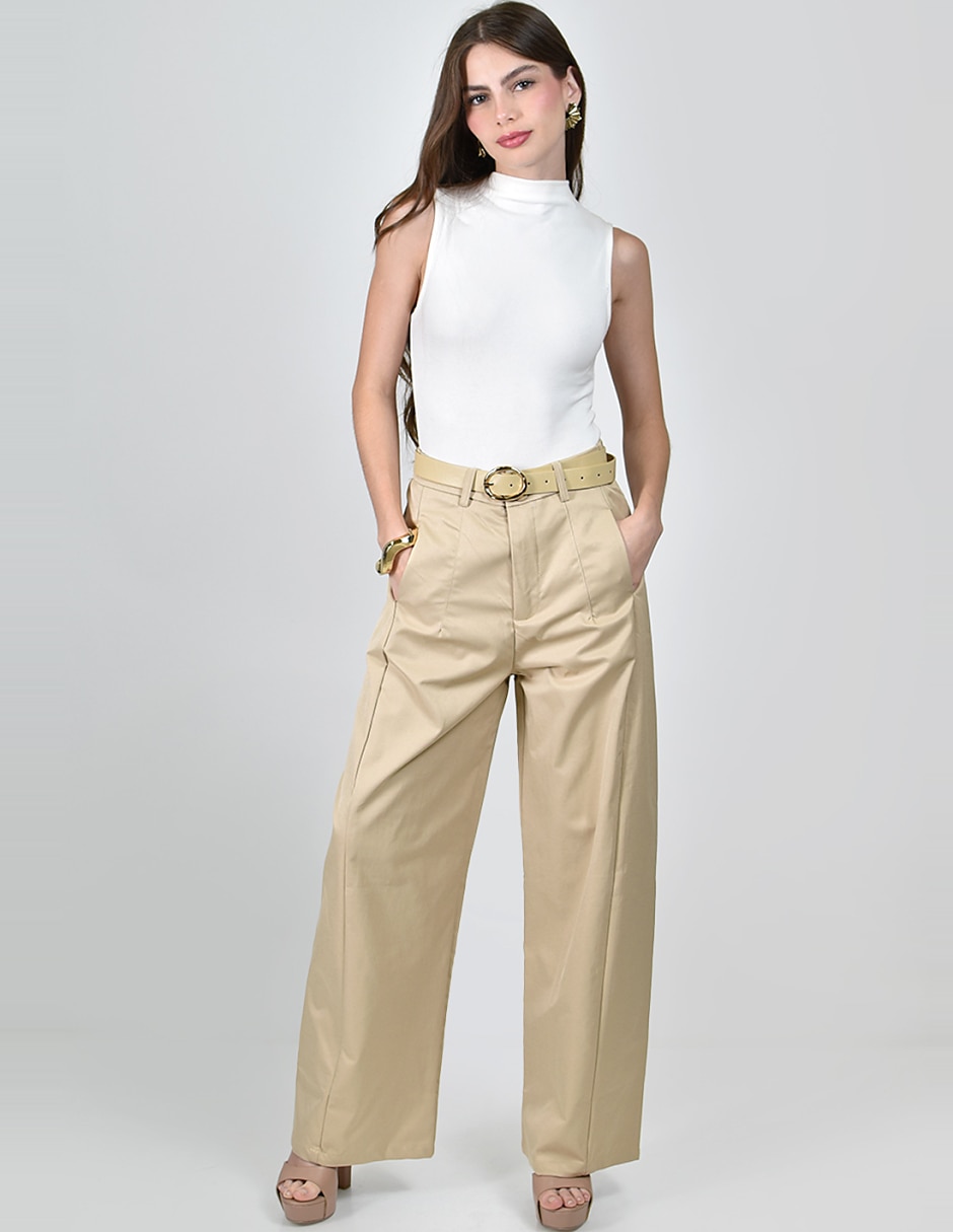 Pantalón De vestir No aplica Amplio para mujer 4
