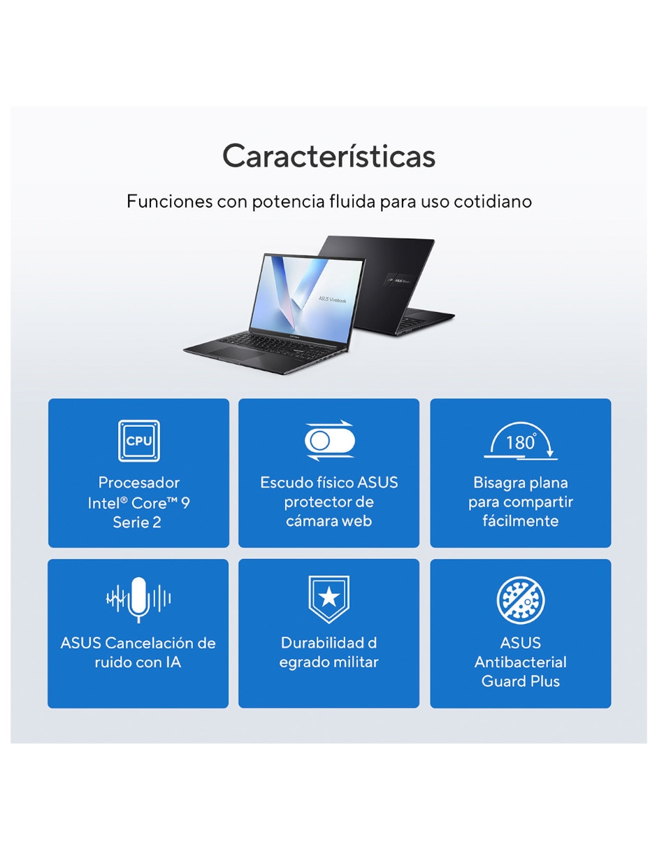 Laptop 90NB13W3-M00XT0 16 pulgadas WUXGA Intel Core 9 270H 8 GB RAM 512 GB 2