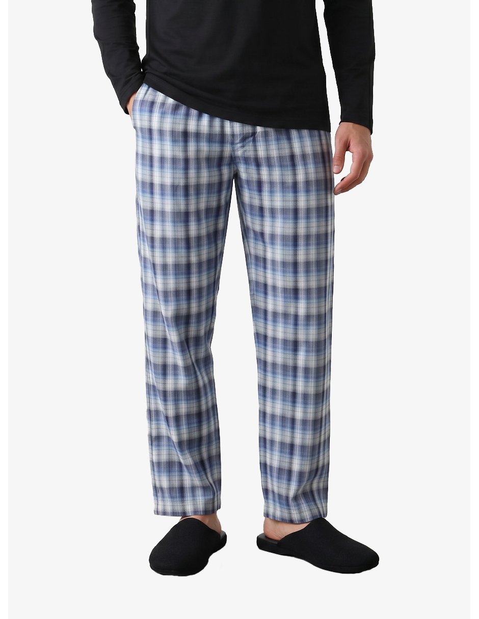 Pantalón pijama estampado A cuadros de Poliéster para hombre Pantalón pijama estampado A cuadros de Poliéster para hombre