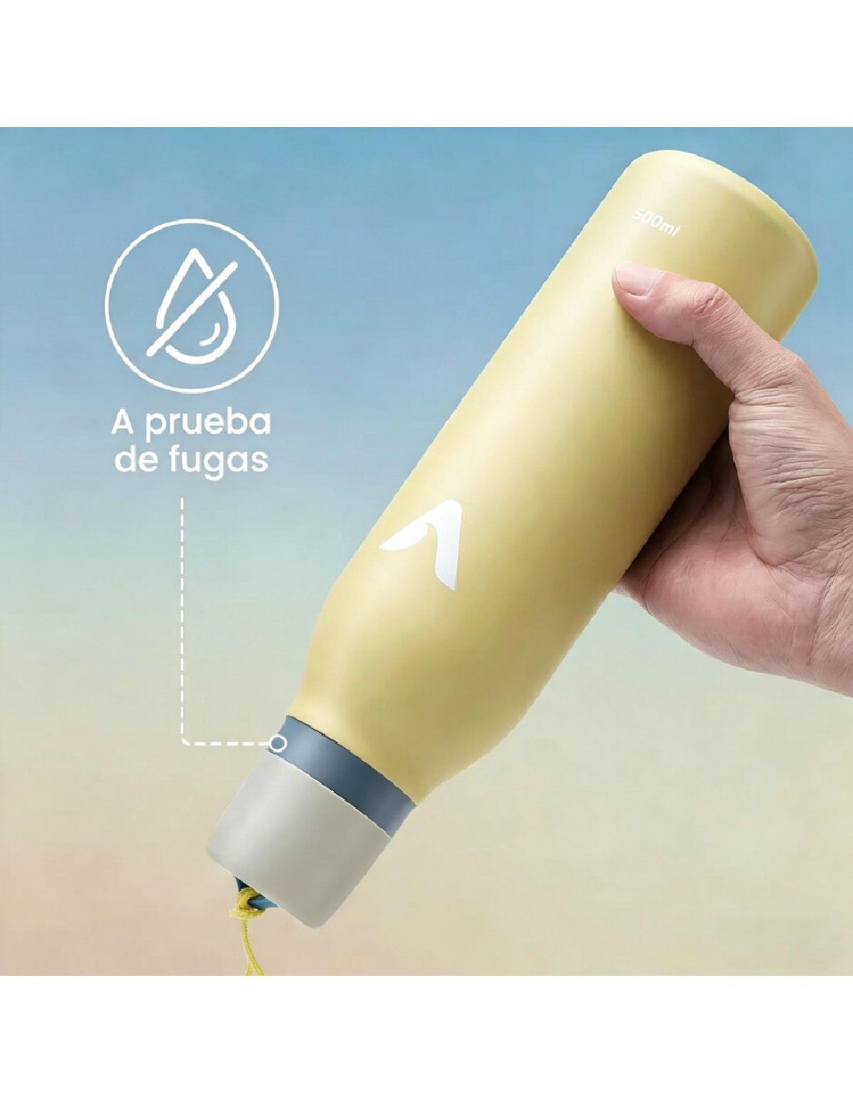Termo de acero inoxidable con tapa a presión 2