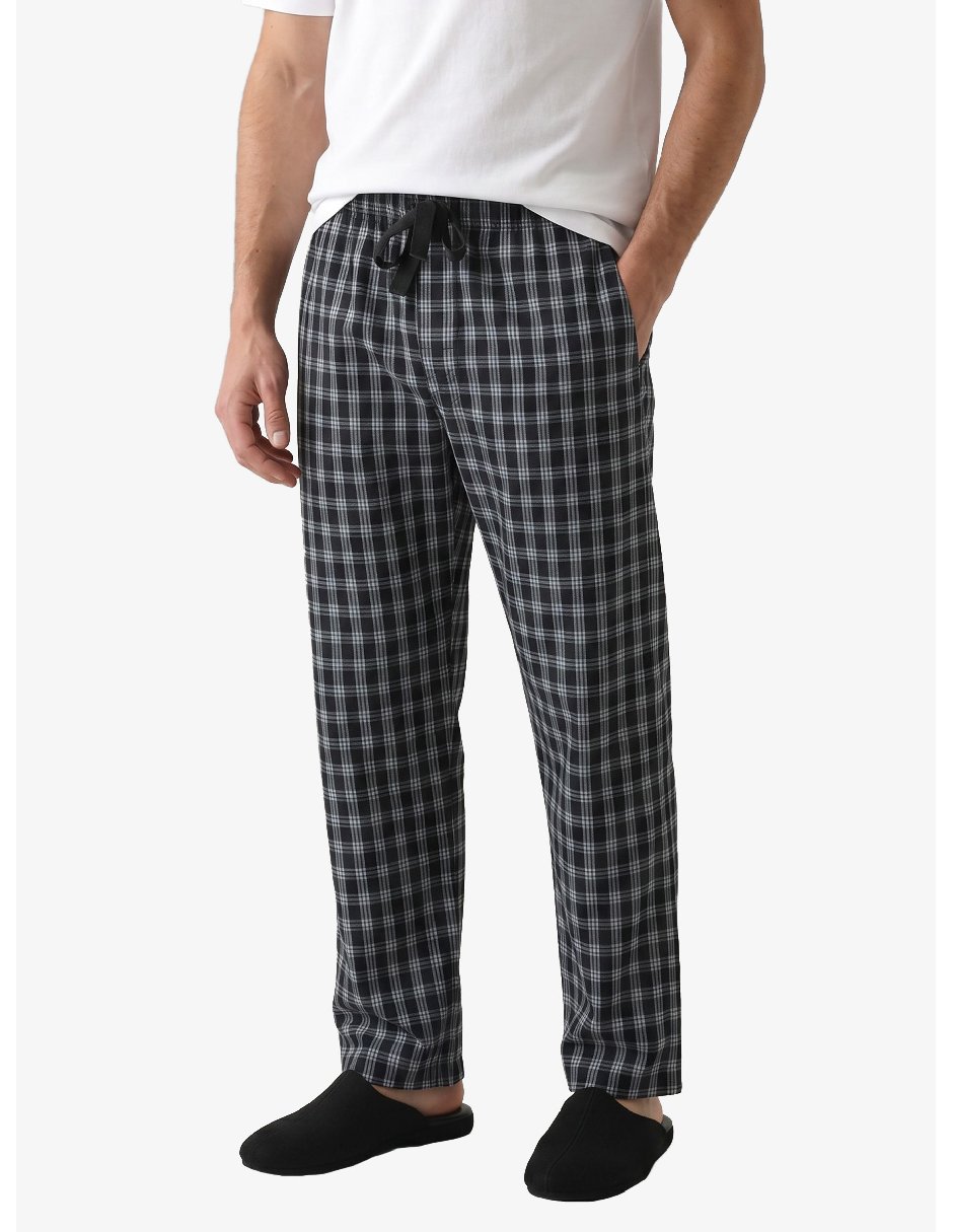Pantalón pijama estampado A cuadros de Poliéster para hombre