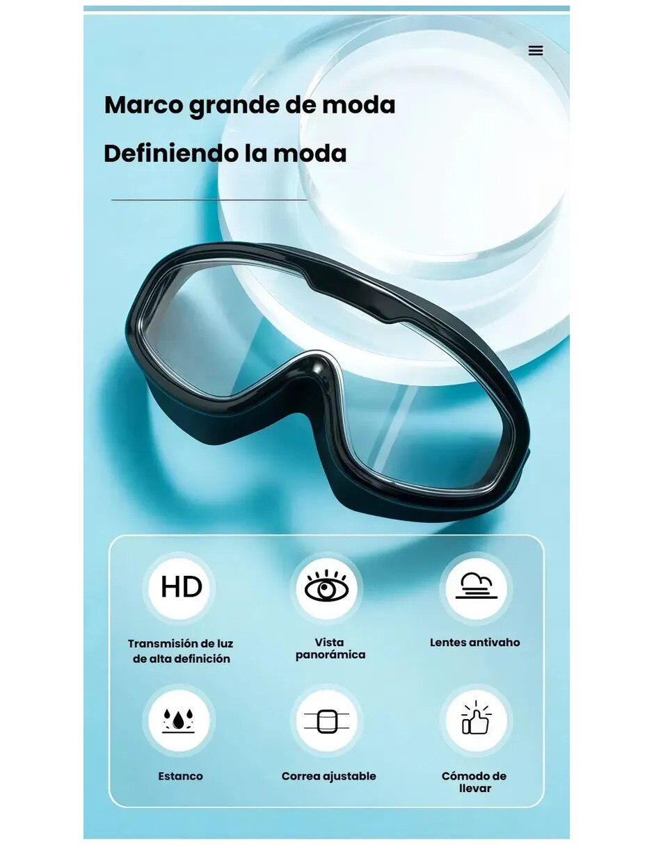 Goggles De puente fijo para Natación de Unisex 3