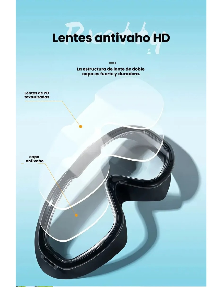 Goggles De puente fijo para Natación de Unisex 2