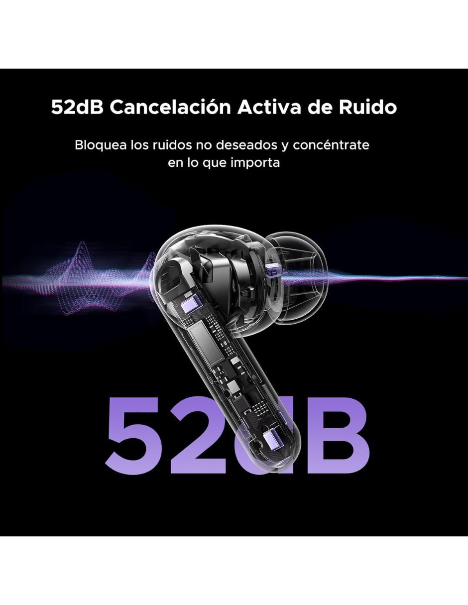 Audífonos In-Ear Audífonos Inalámbricos ANC EchoBuds UGREEN con pantalla inteligente Inalámbrica con (si aplica) Sí 4