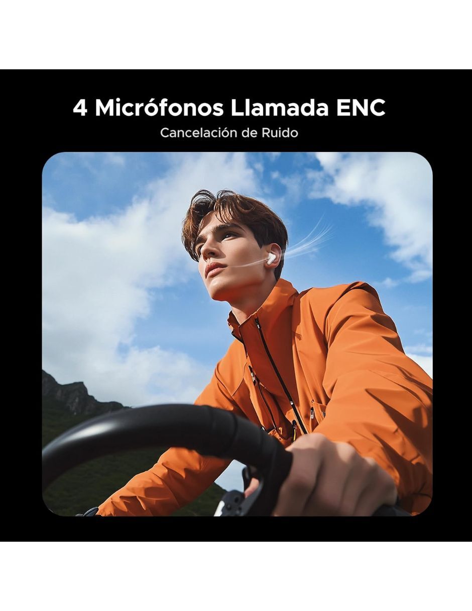 Audífonos In-Ear Audífonos Inalámbricos ANC EchoBuds UGREEN con pantalla inteligente Inalámbrica con (si aplica) Sí 6