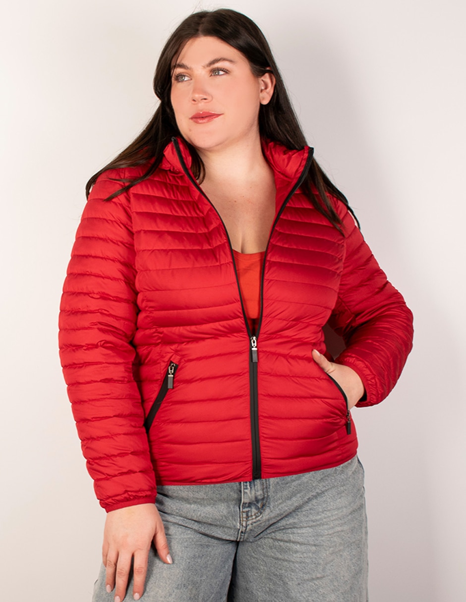 Chamarra Casual PLUS SIZE No de Poliéster para mujer 1