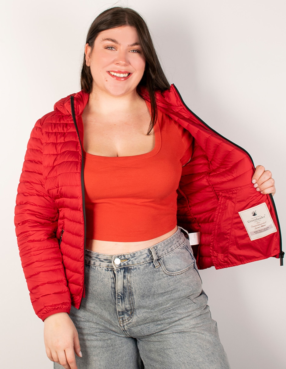 Chamarra Casual PLUS SIZE No de Poliéster para mujer 5