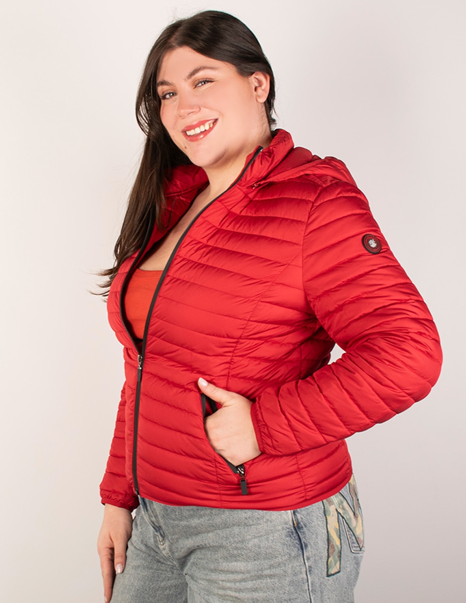Chamarra Casual PLUS SIZE No de Poliéster para mujer 4