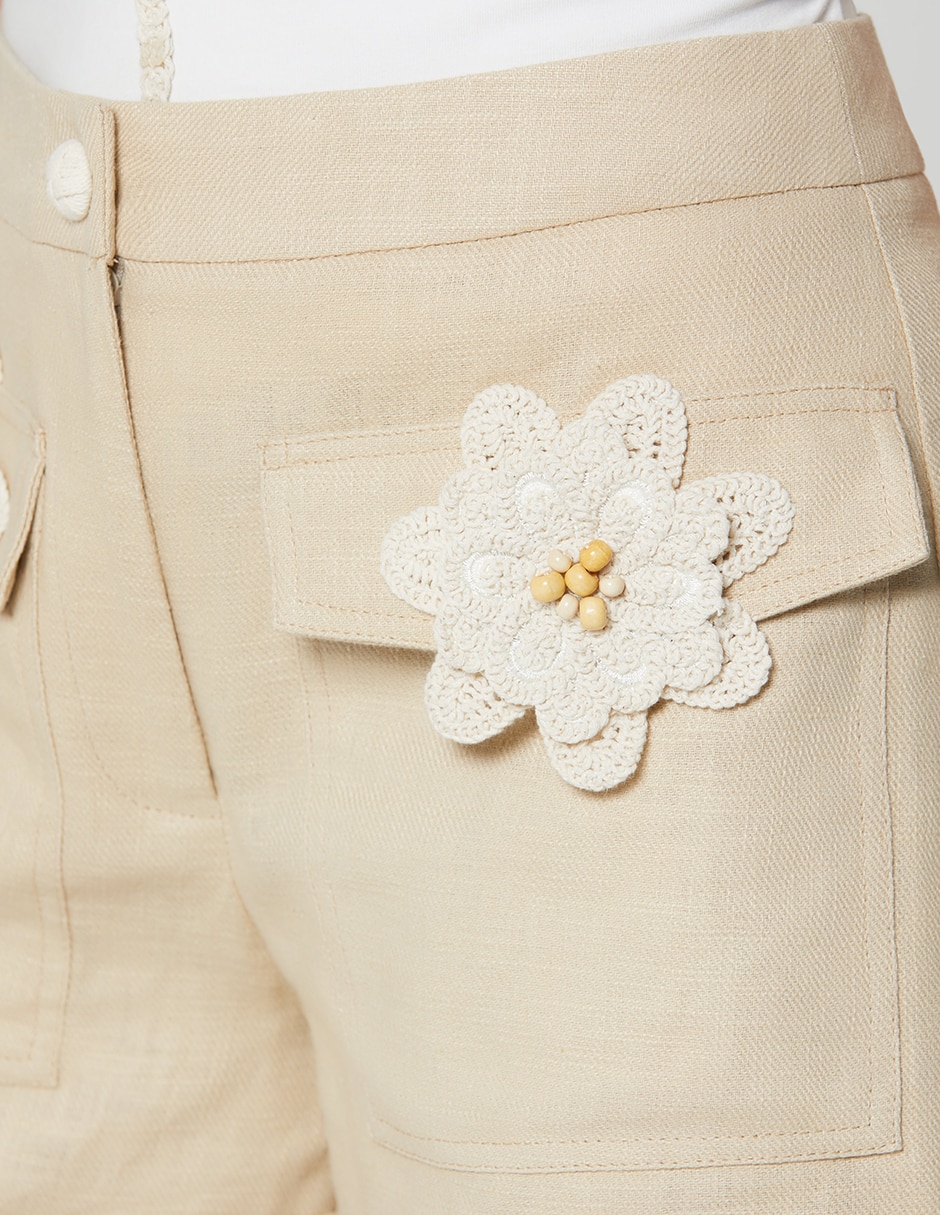 Short/Bermuda STUDIO F de Algodón y lino para mujer