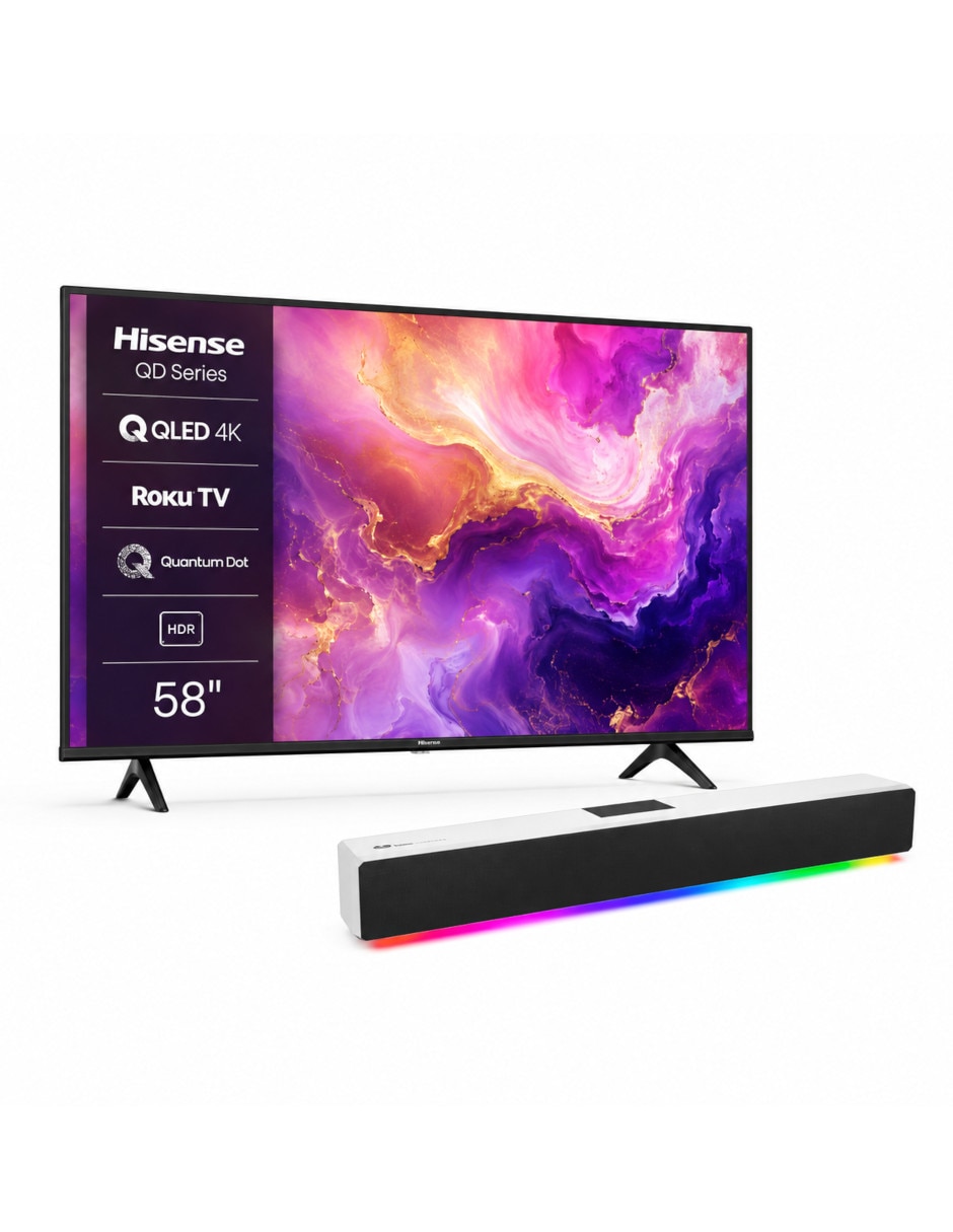 Pantalla Smart TV QLED de 4K/UHD 58QD50R con Roku TV con No aplica Pantalla Smart TV QLED de 4K/UHD 58QD50R con Roku TV con No aplica