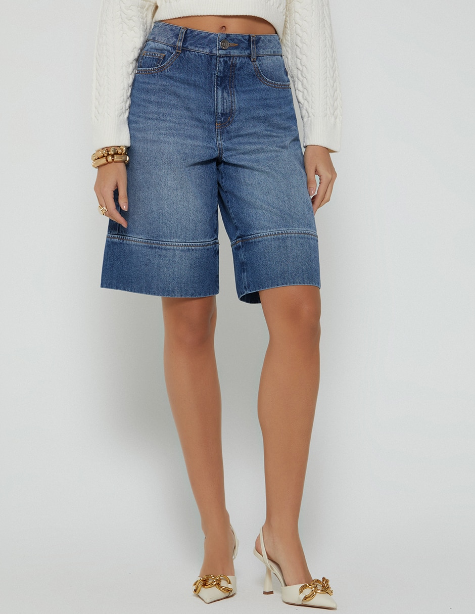 Short/Bermuda STUDIO F de Mezclilla para mujer