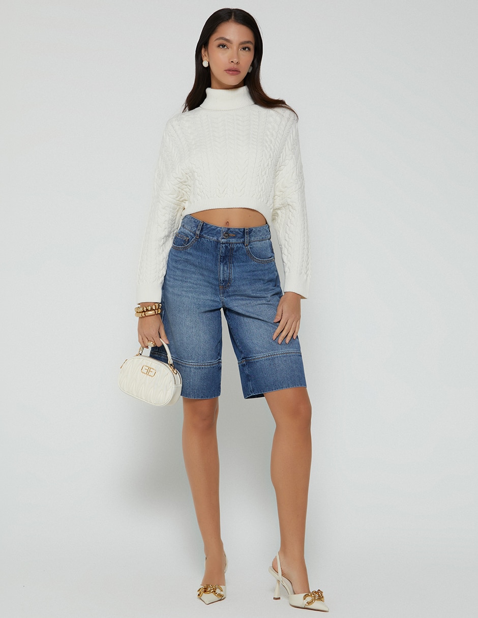Short/Bermuda STUDIO F de Mezclilla para mujer