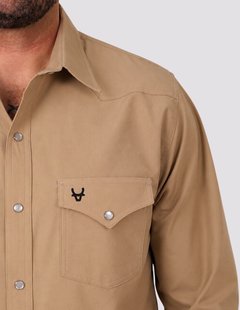 Camisa Casual de (si aplica) Poliéster manga Larga para hombre 6