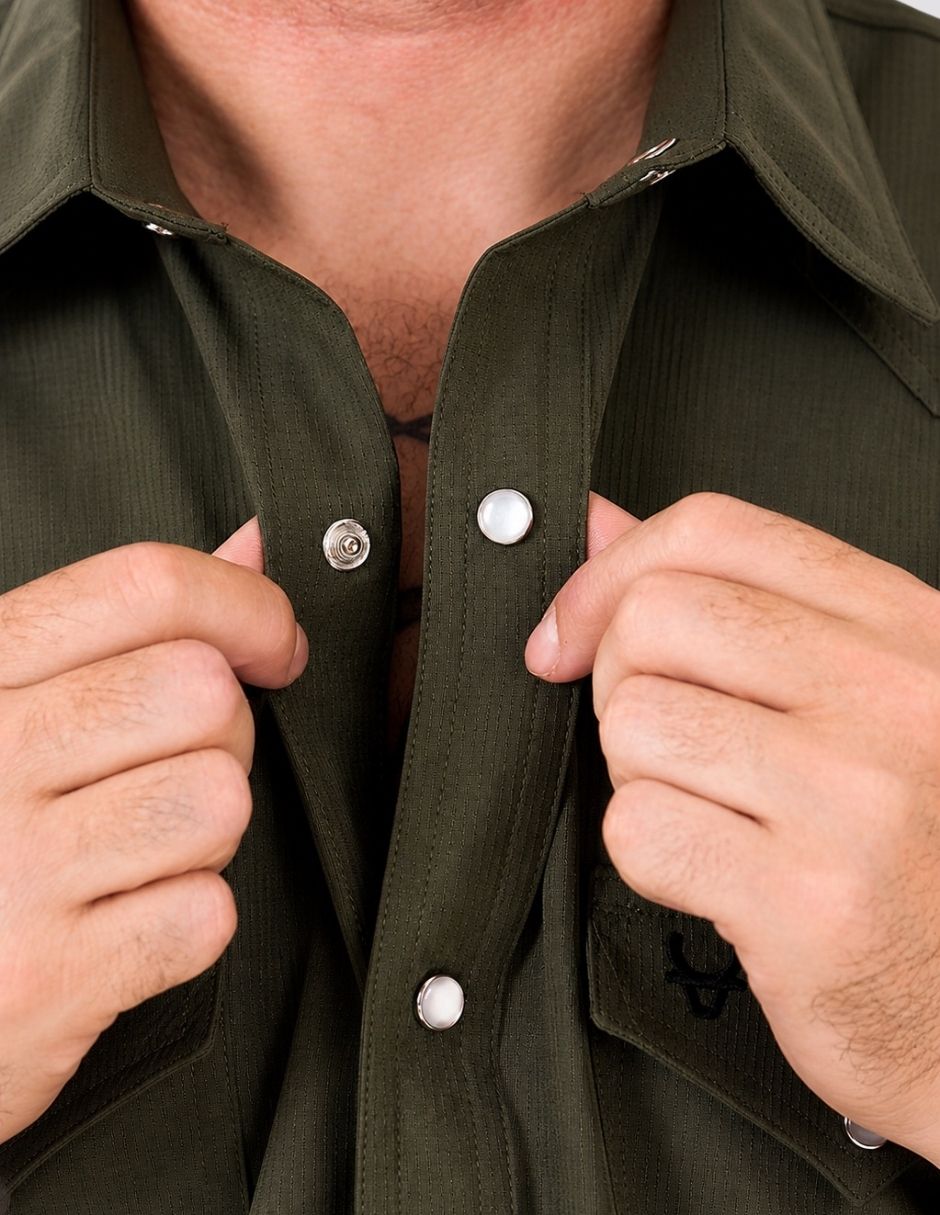 Camisa casual manga larga para hombre 4