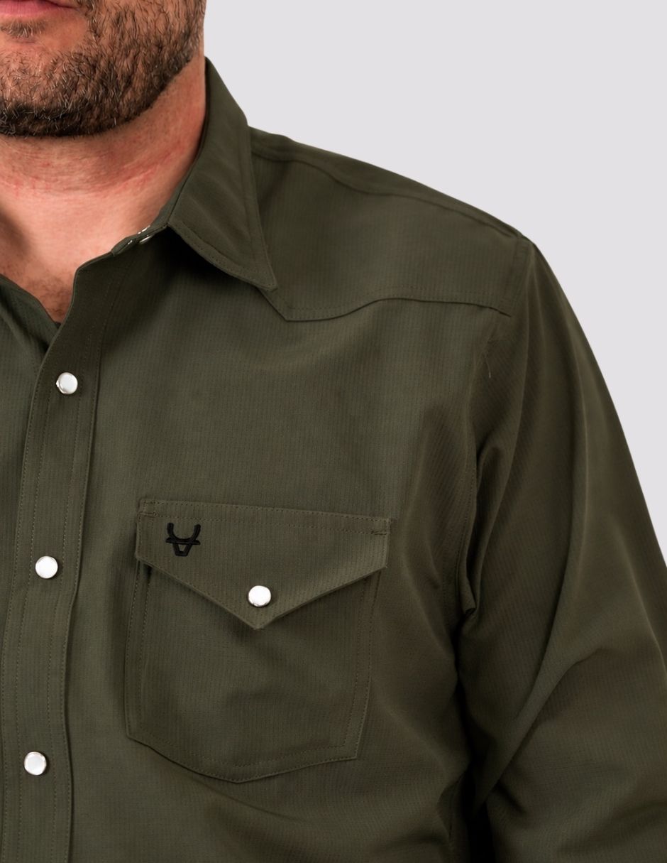 Camisa casual manga larga para hombre 6