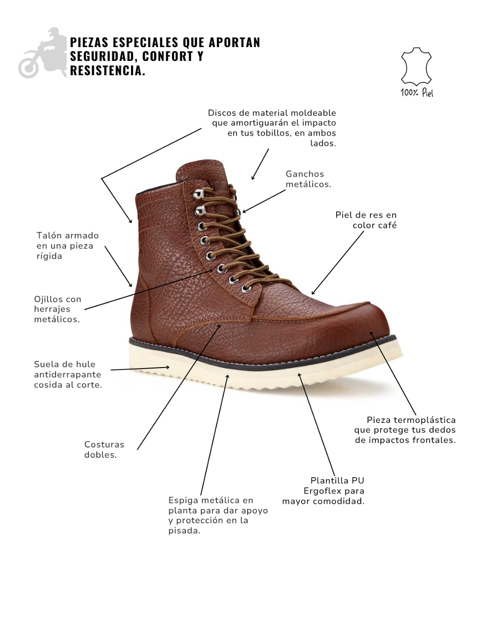 Bota/Botín ATACAMA Motosport Heritage de Cuero para hombre