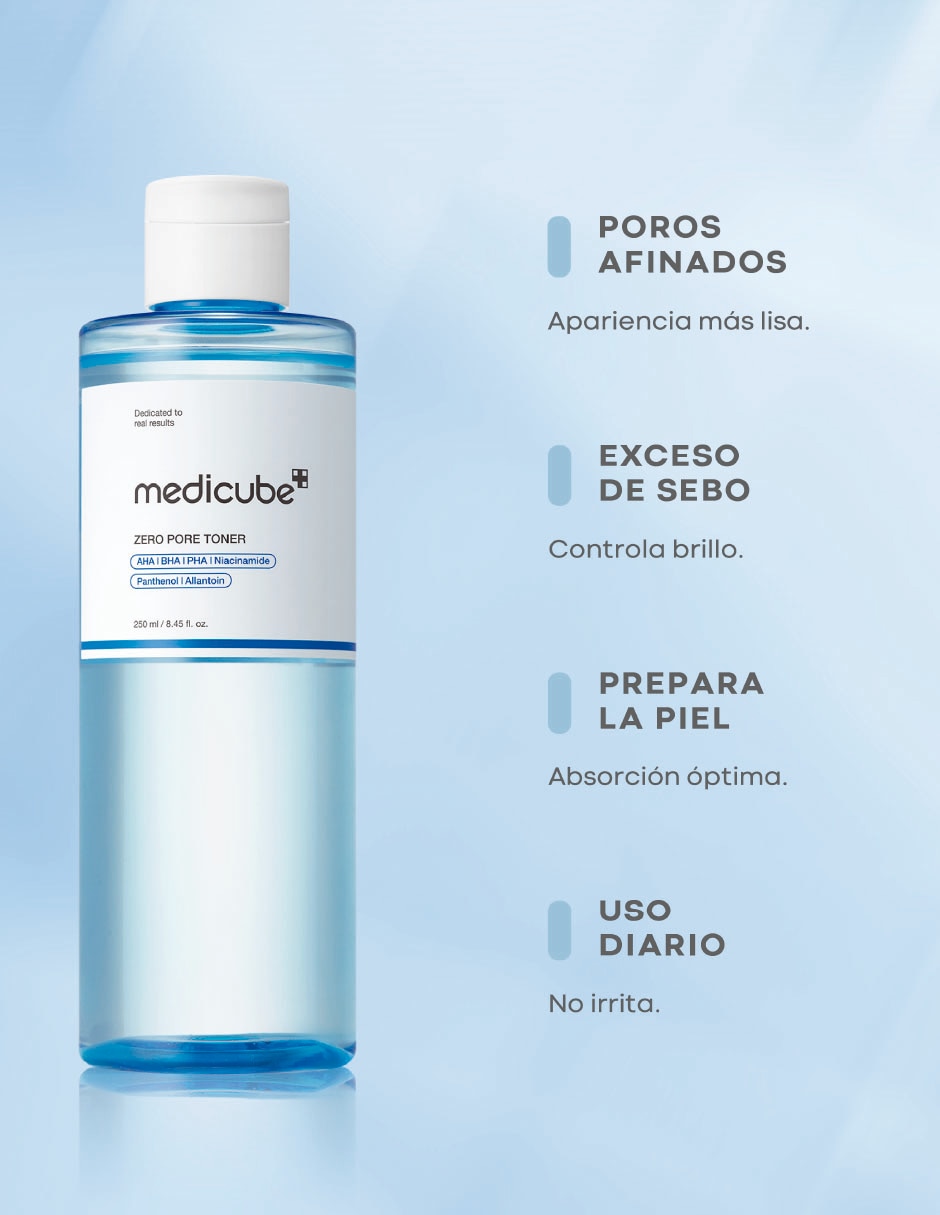 Tónico exfoliante Tónico Reductor de Poros con Ácido Hialurónico AHA BHA y PHA 250 ml 5
