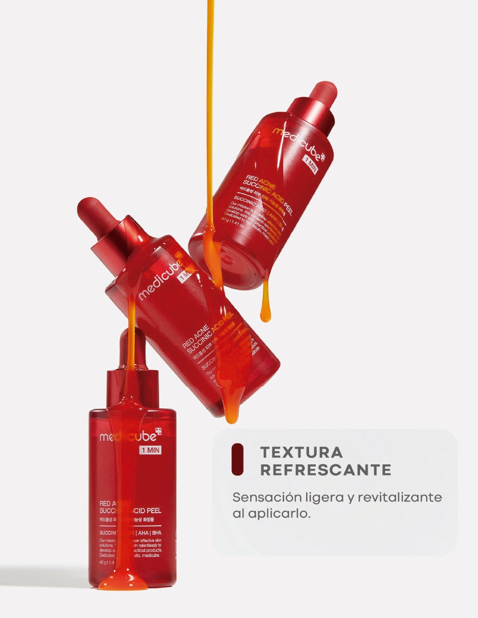 Sérum exfoliante para/de Facial Peeling Facial de Ácido Succínico 21% para Acné Poros y Exceso de Grasa 40 ml de piel Mixta y grasa 4