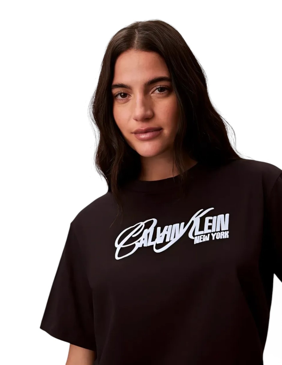 Playera manga Al Codo New york cuello Redondo para mujer 2