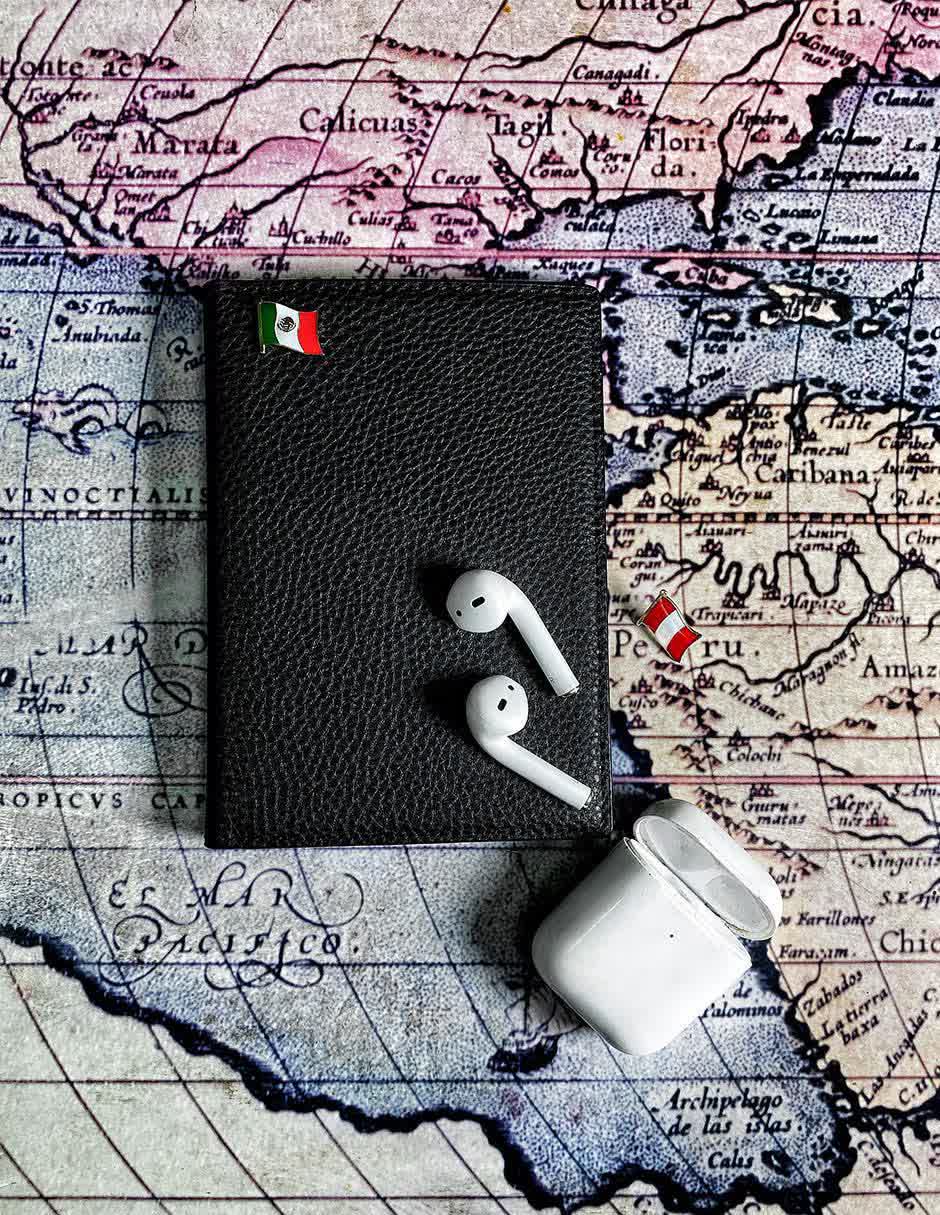 Porta pasaporte Porta Pasaportes con Pines de Sintético 5