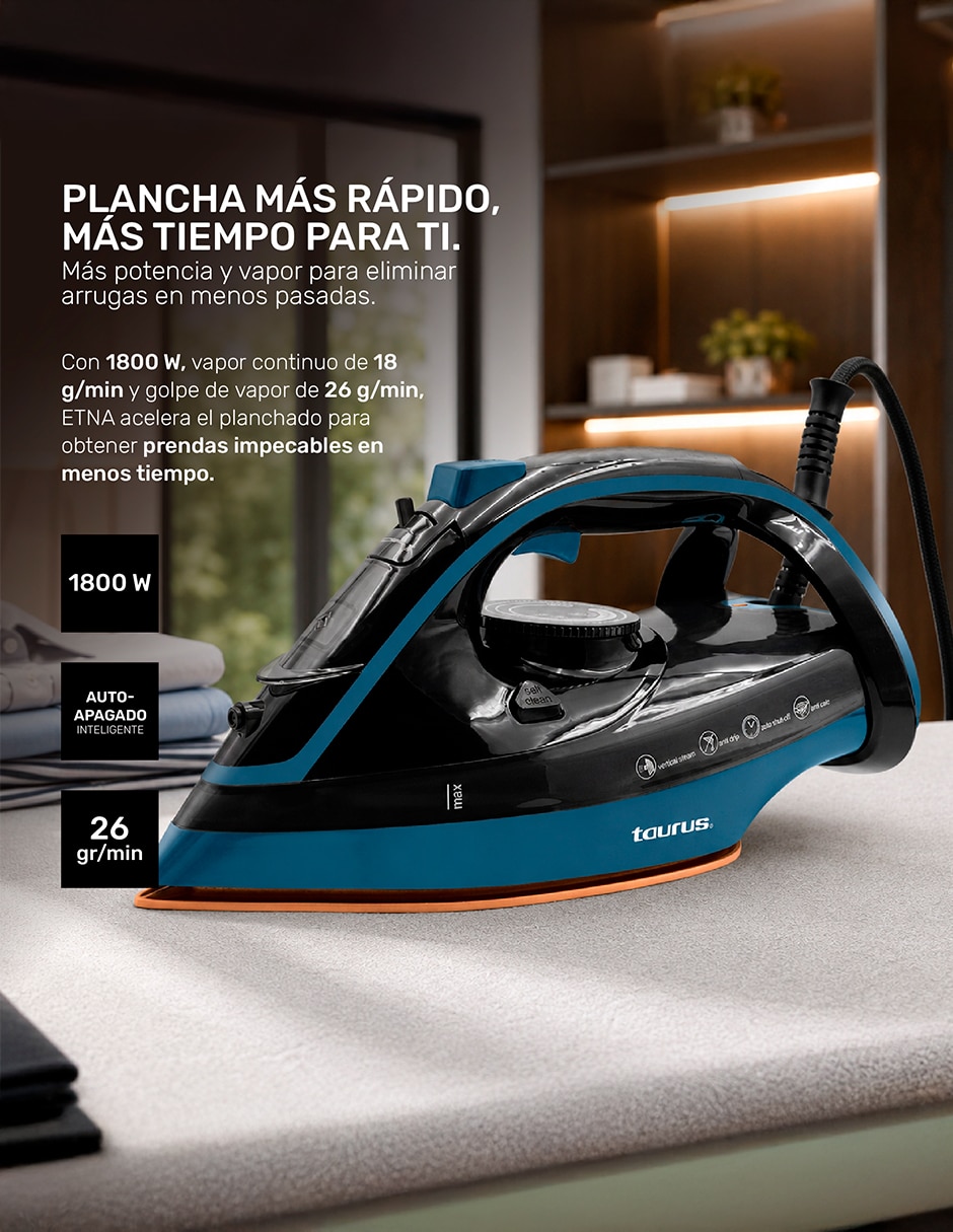 Plancha TAURUS Planchas Etna suela Antiadherente