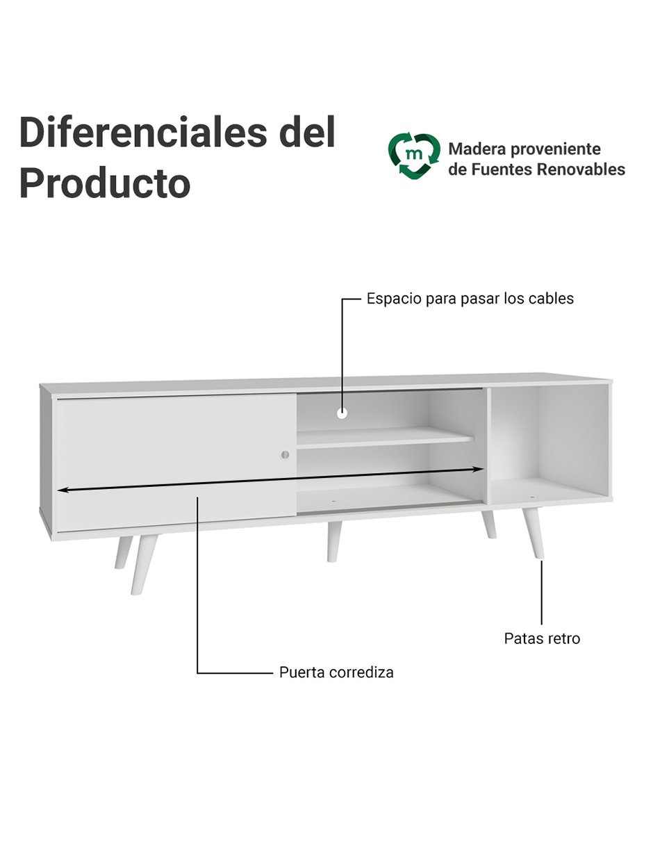 Mueble de tv armable de mdp 5