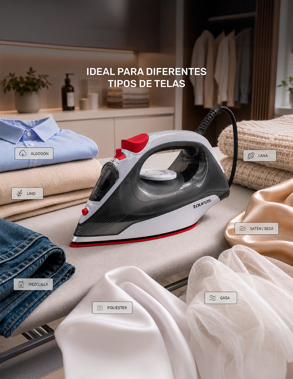 Plancha TAURUS Planchas de vapor Fiora suela Cerámica