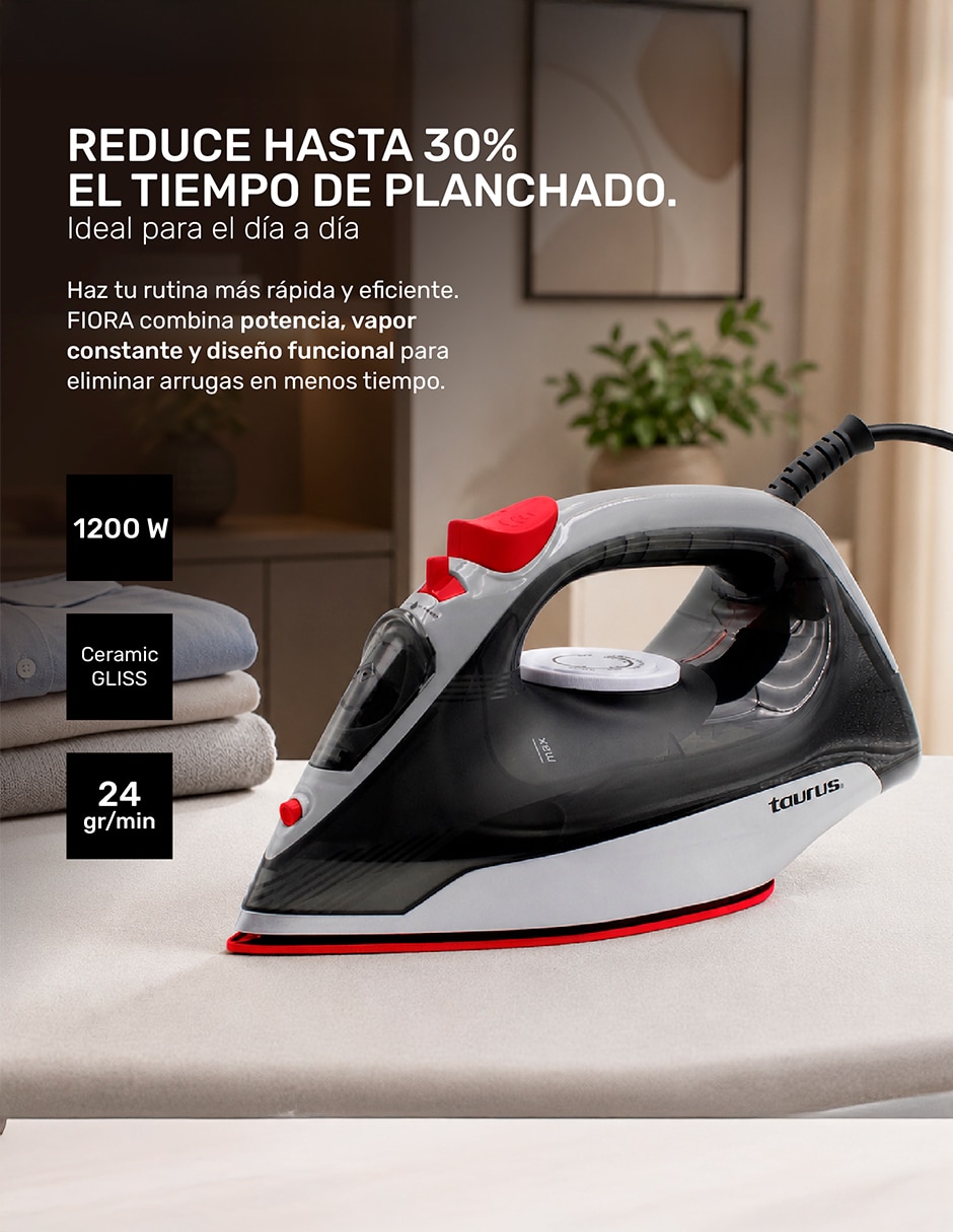 Plancha TAURUS Planchas de vapor Fiora suela Cerámica