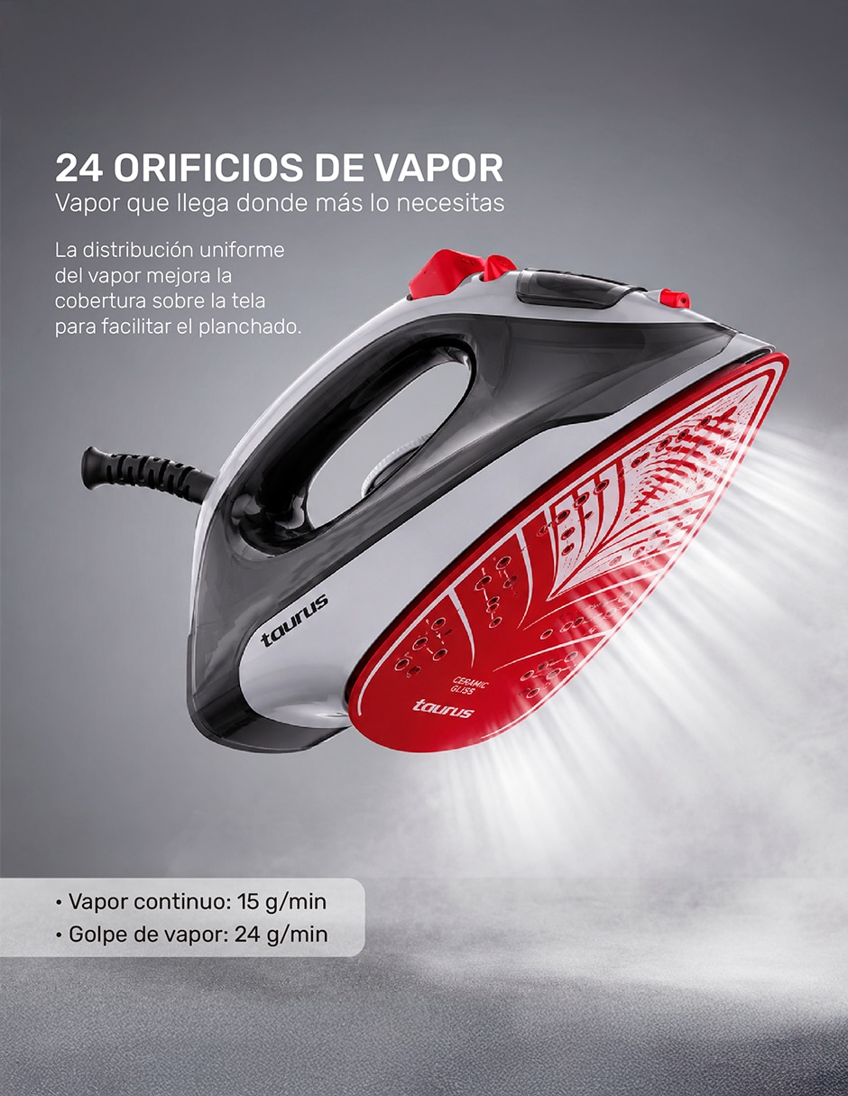 Plancha TAURUS Planchas de vapor Fiora suela Cerámica