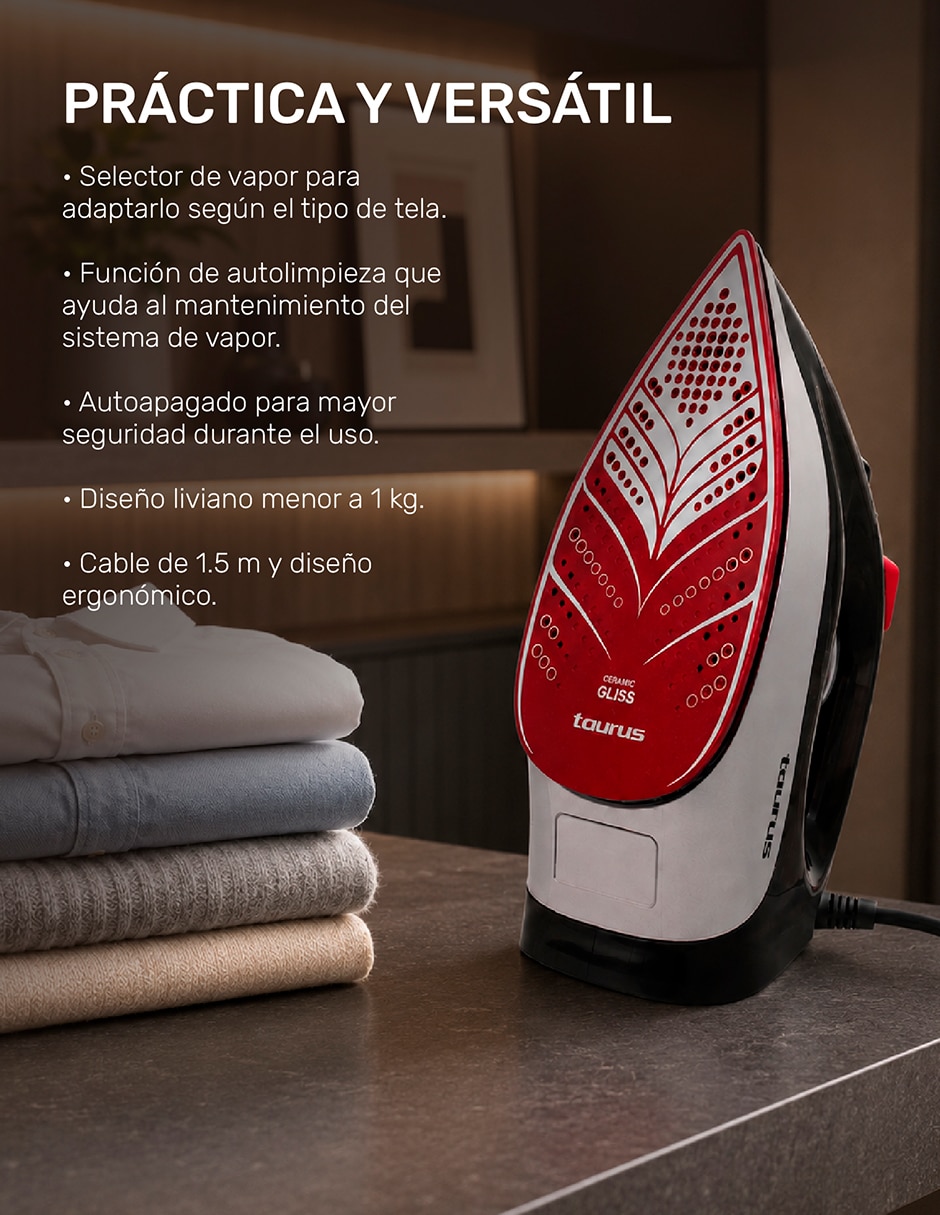 Plancha TAURUS Planchas de vapor Fiora suela Cerámica