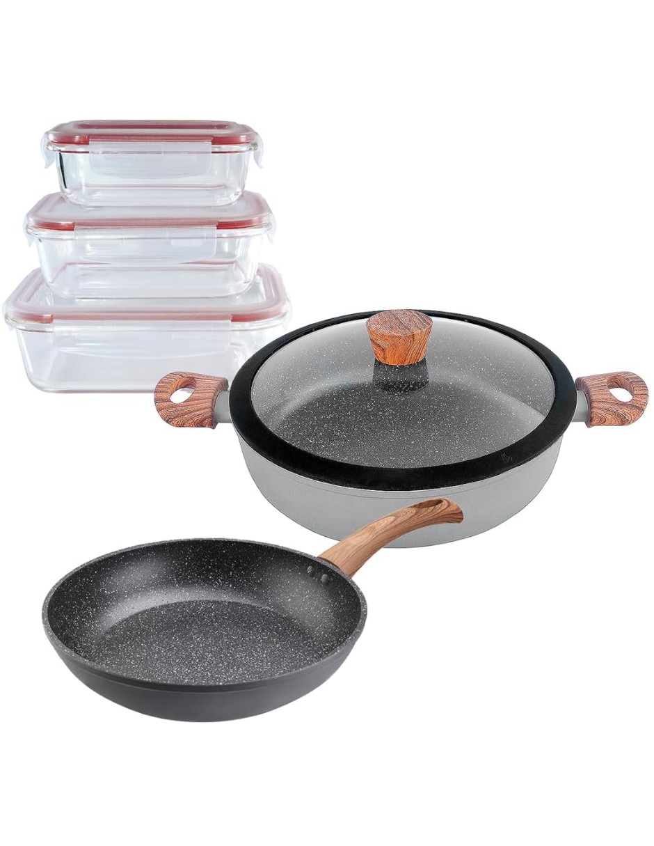 Batería de cocina WCCS003206BMBB de Aluminio antiadherente Antiadherente sin PFOA 3 piezas piezas Batería de cocina WCCS003206BMBB de Aluminio antiadherente Antiadherente sin PFOA 3 piezas piezas