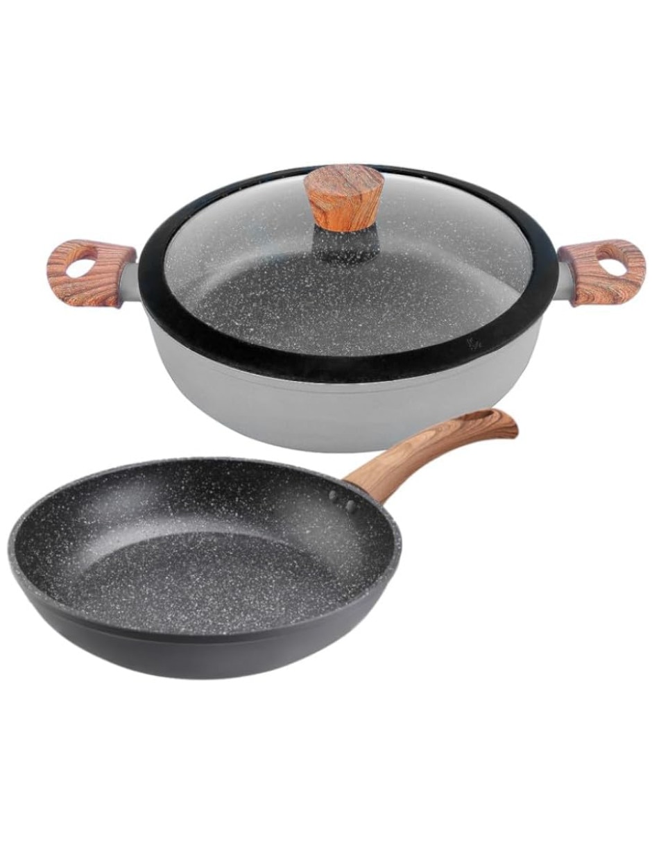 Batería de cocina WCCS003206BMBB de Aluminio antiadherente Antiadherente sin PFOA 3 piezas piezas 6