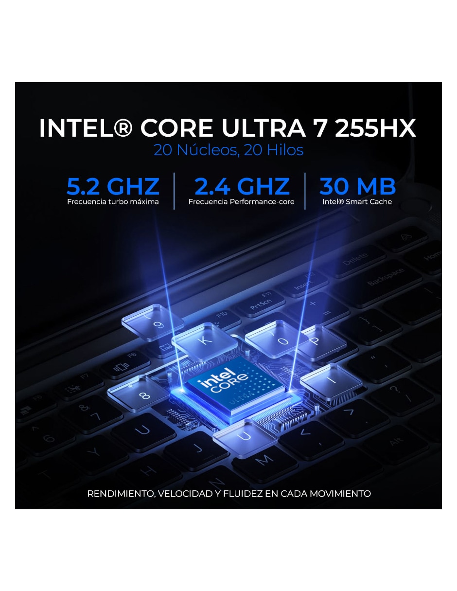 Laptop gamer No 16 pulgadas Full HD+ Intel core ultra 7 NVIDIA GeForce RTX 5070 Ti 64 GB RAM No aplica 1 TB 5
