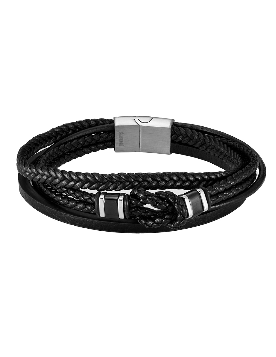 de Piel con No aplica Sin kilataje Black Linear acabado de Piel con No aplica Sin kilataje Black Linear acabado