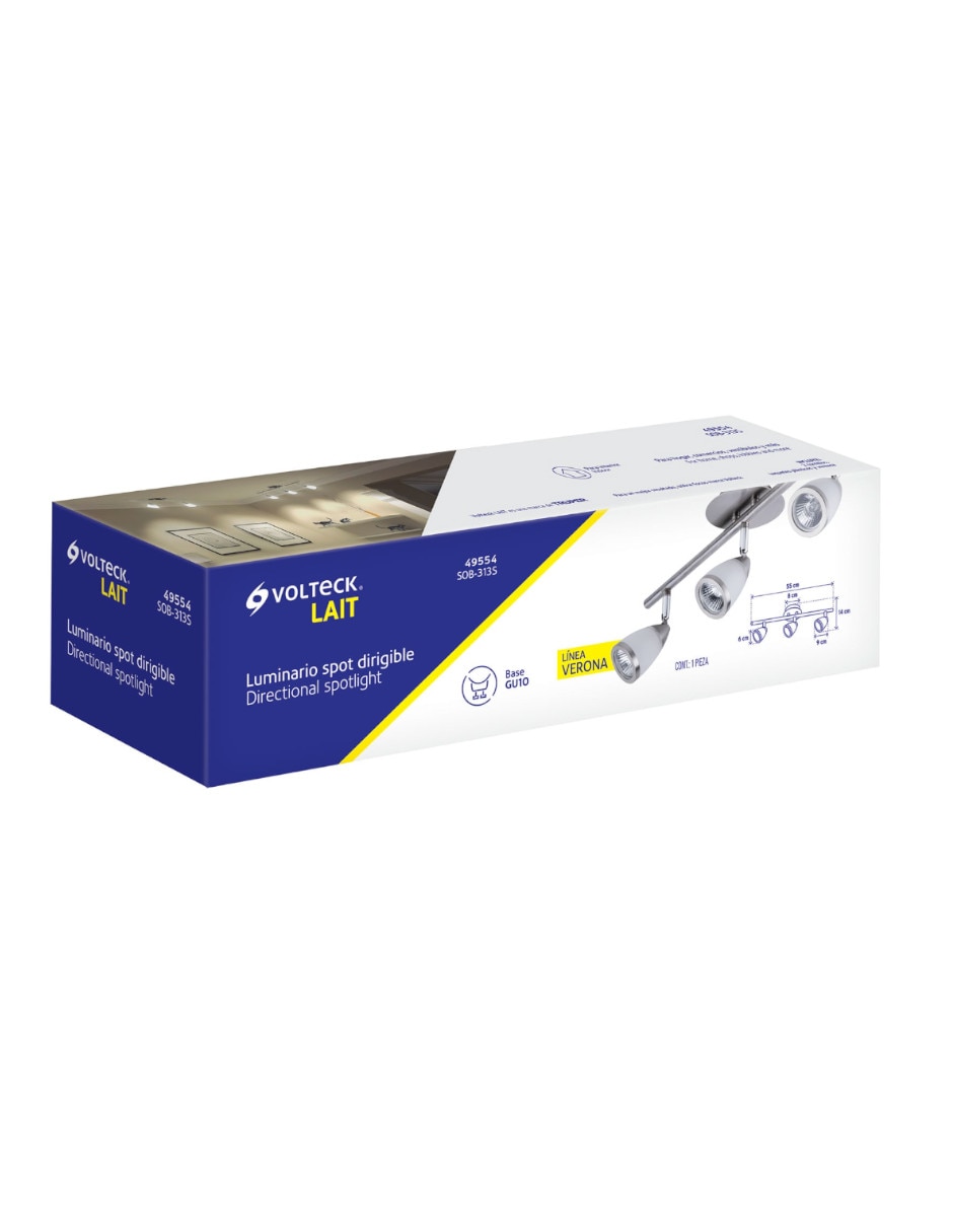 Lamp direccionable VOLTECK Blanca Luminario de sobreponer 3