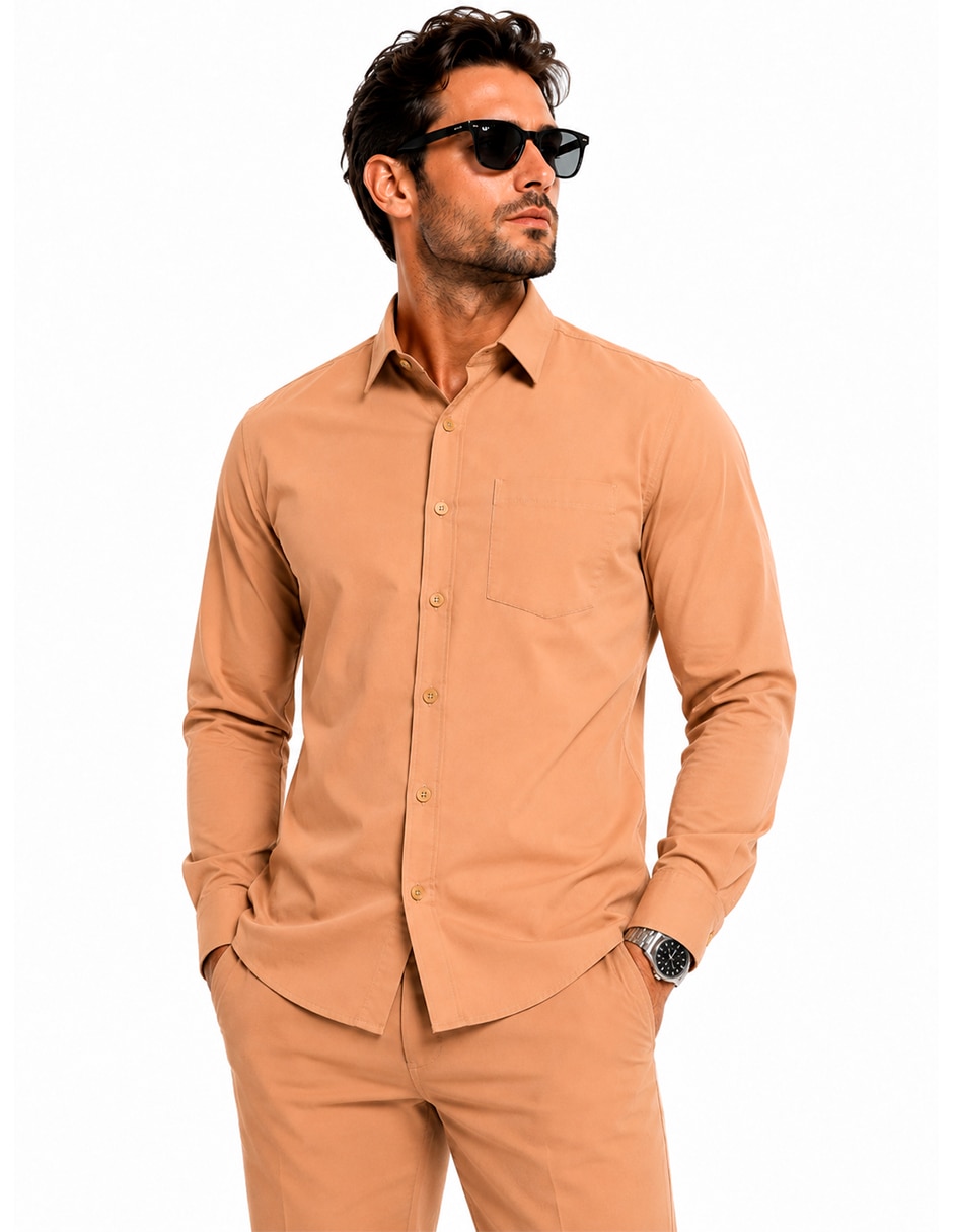 Camisa Business casual MEDIZIN UNIFORMES de (si aplica) Poliéster y viscosa manga Larga para hombre