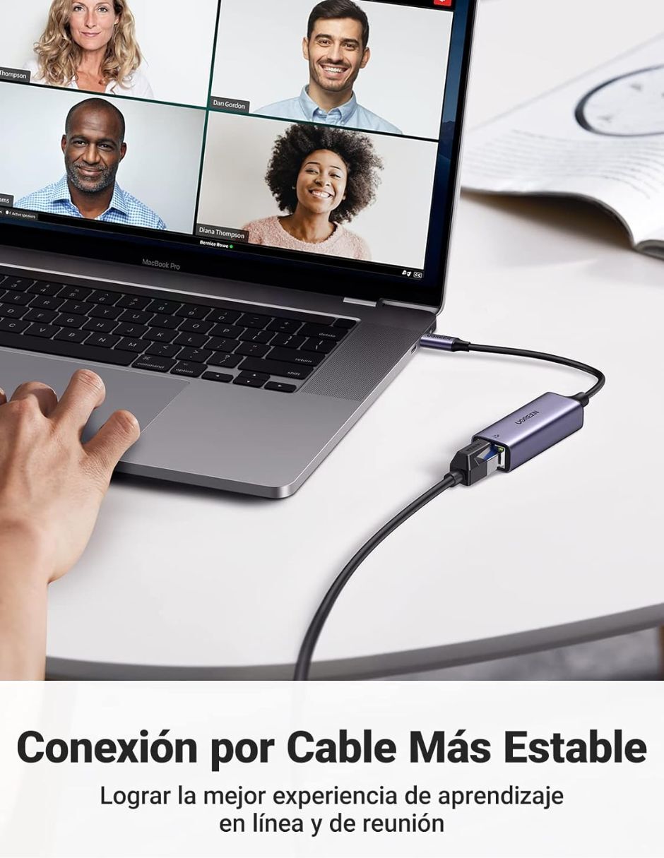 Cable C USB C a tipo Ethernet de 90 cm 3