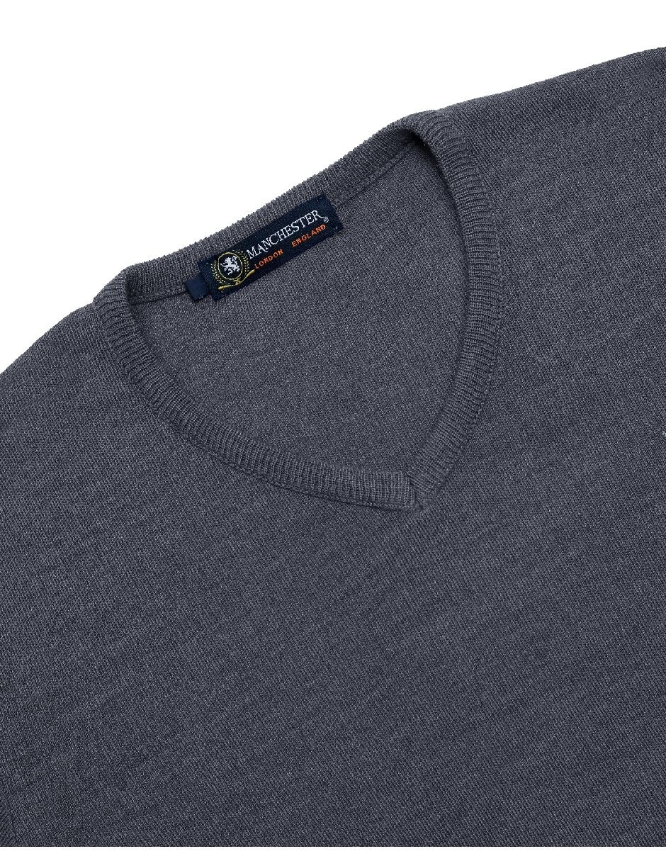 Suéter cuello V para hombre