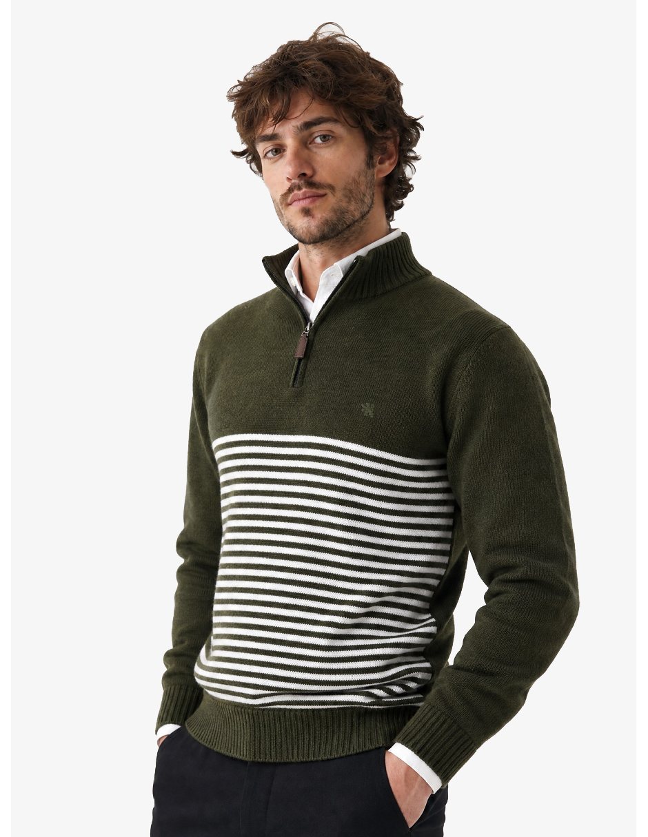 Suéter cuello Con cierre para hombre Suéter cuello Con cierre para hombre