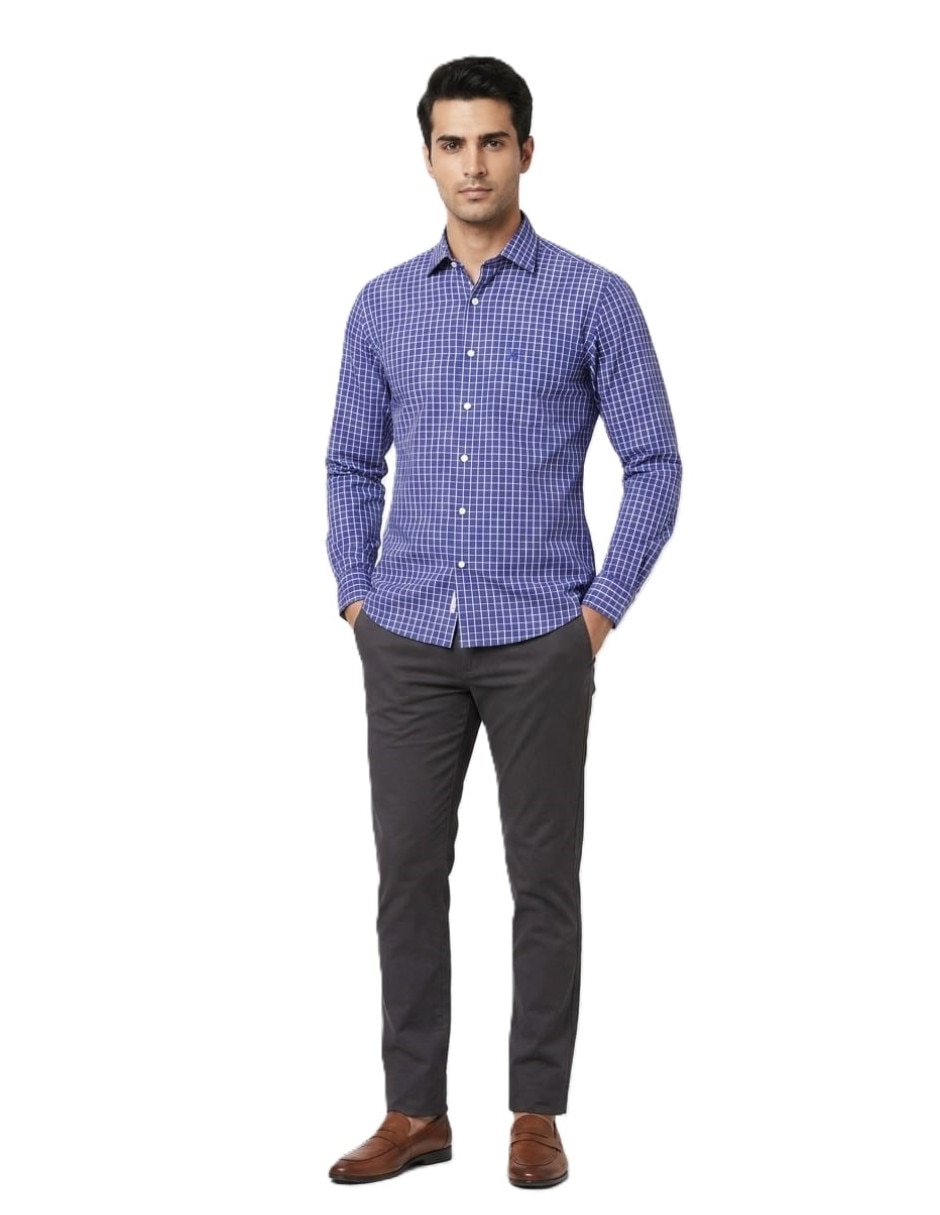 Camisa Casual de (si aplica) Poliéster y algodón manga Larga para hombre 4