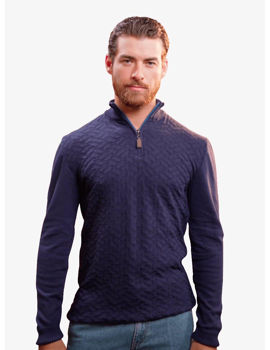 Suéter cuello Con cierre para hombre Suéter cuello Con cierre para hombre