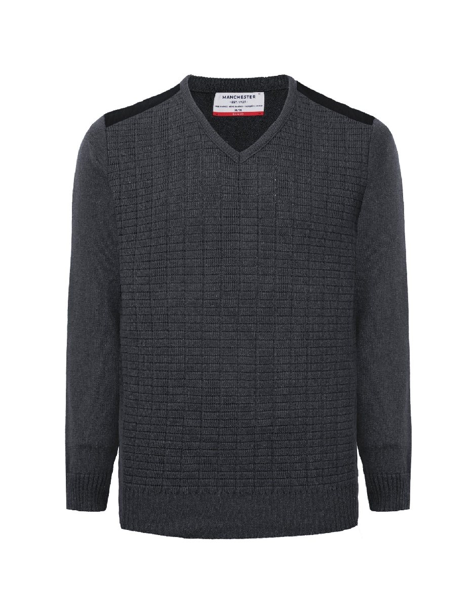 Suéter cuello V para hombre